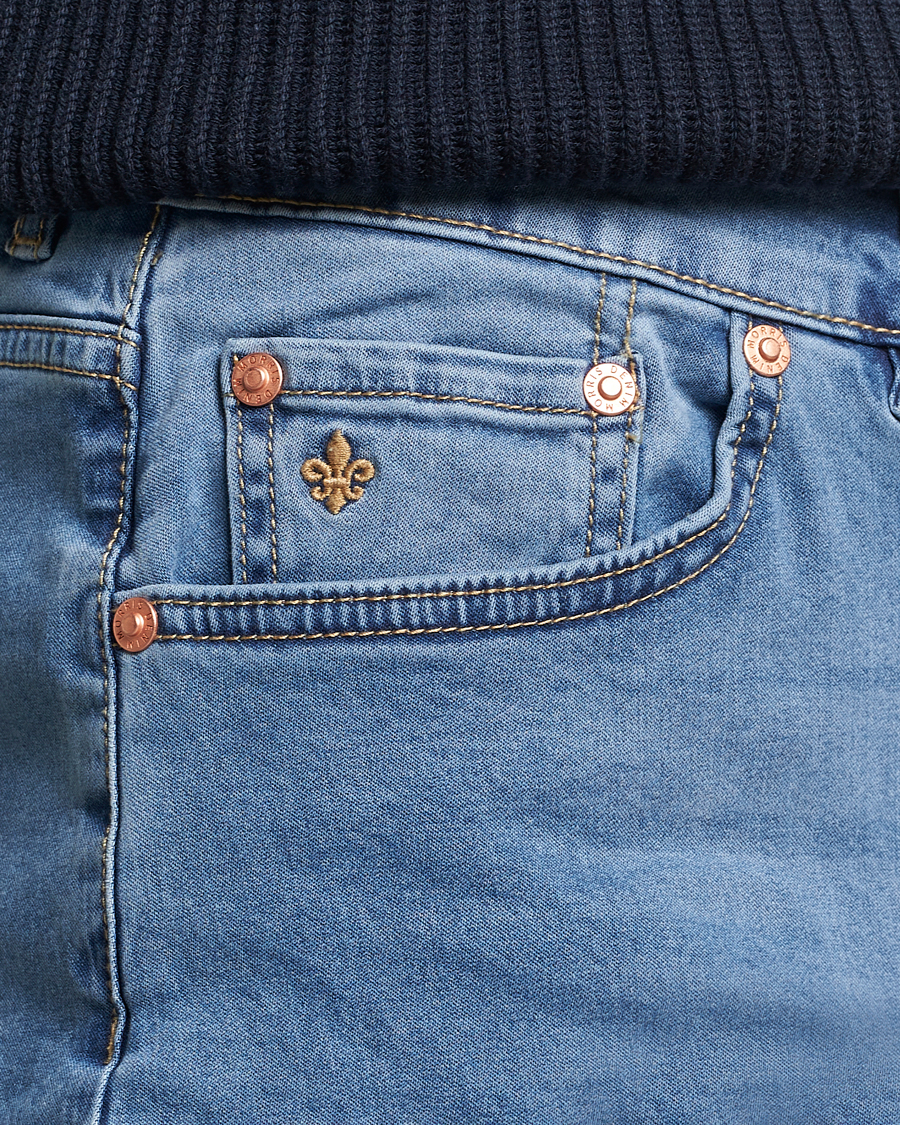 Herre | Jeans | Morris | James Satin Jeans Light Blue