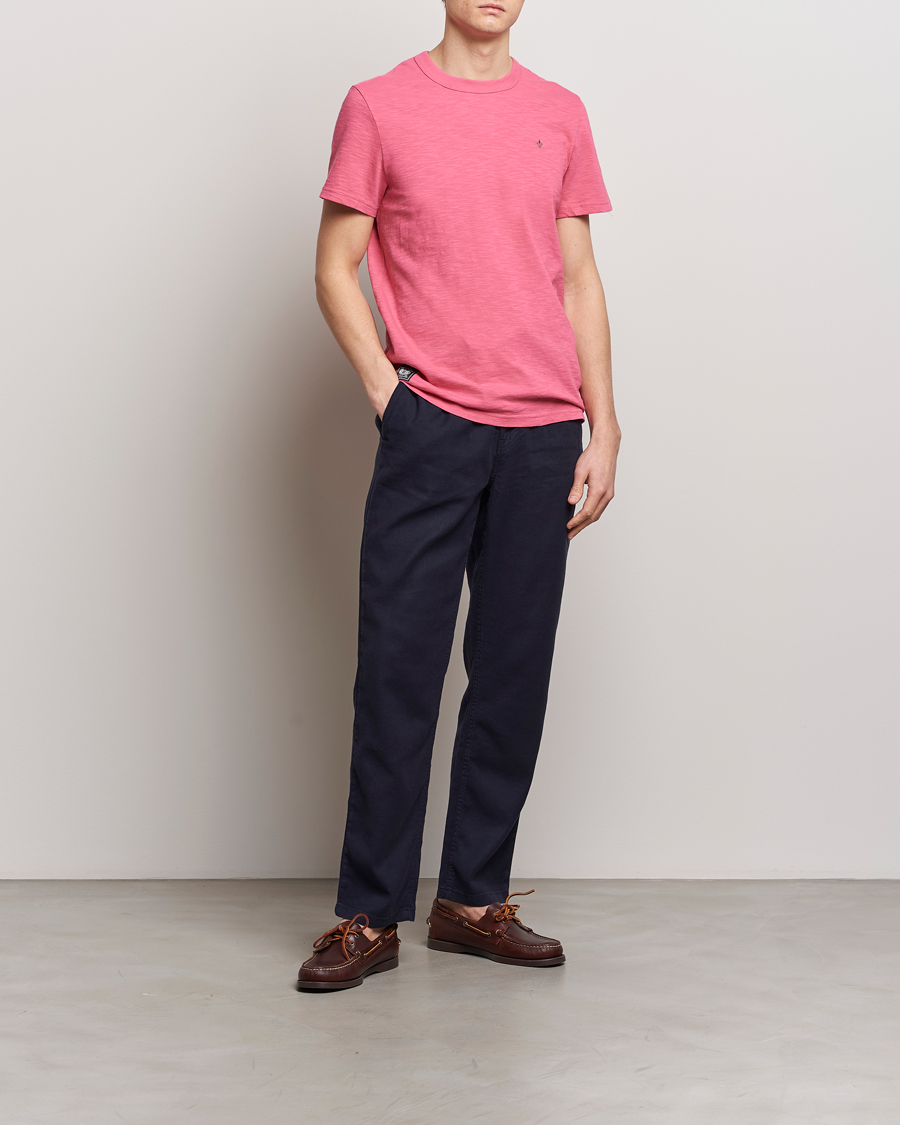 Herre | T-Shirts | Morris | Watson Slub Crew Neck T-Shirt Pink