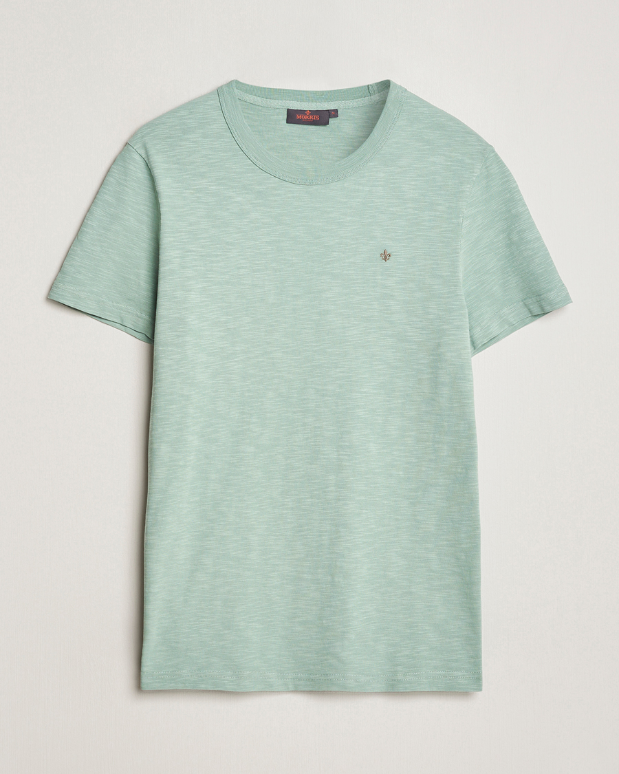 Herre | T-Shirts | Morris | Watson Slub Crew Neck T-Shirt Light Green