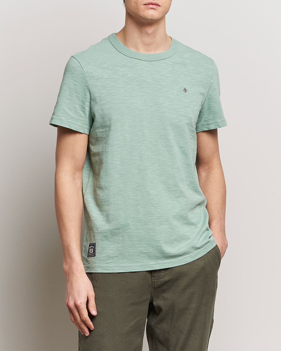 Herre | T-Shirts | Morris | Watson Slub Crew Neck T-Shirt Light Green