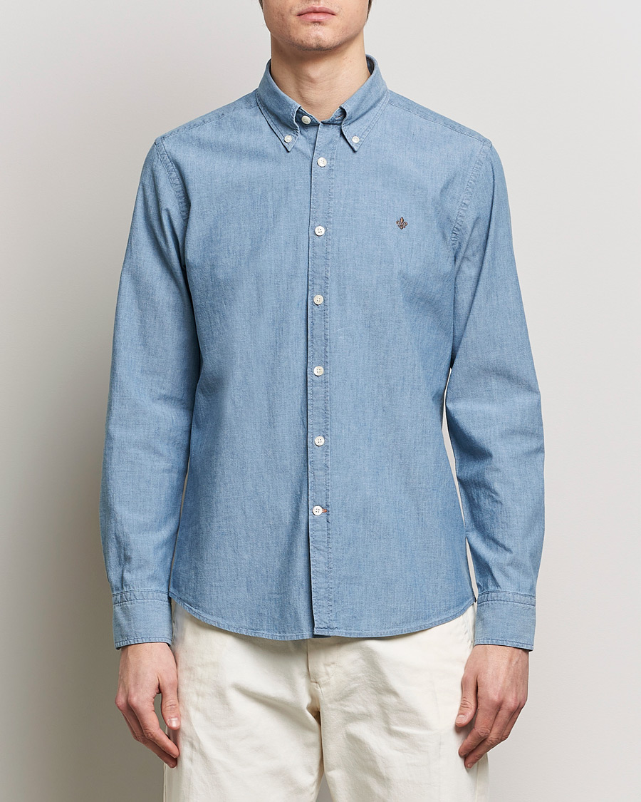 Herre | Tøj | Morris | Slim Fit Chambray Shirt Blue