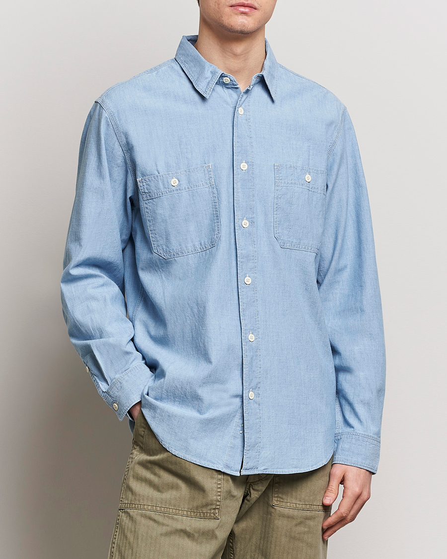 Herre | Denimskjorter | Filson | Chambray CPO Shirt Light Indigo