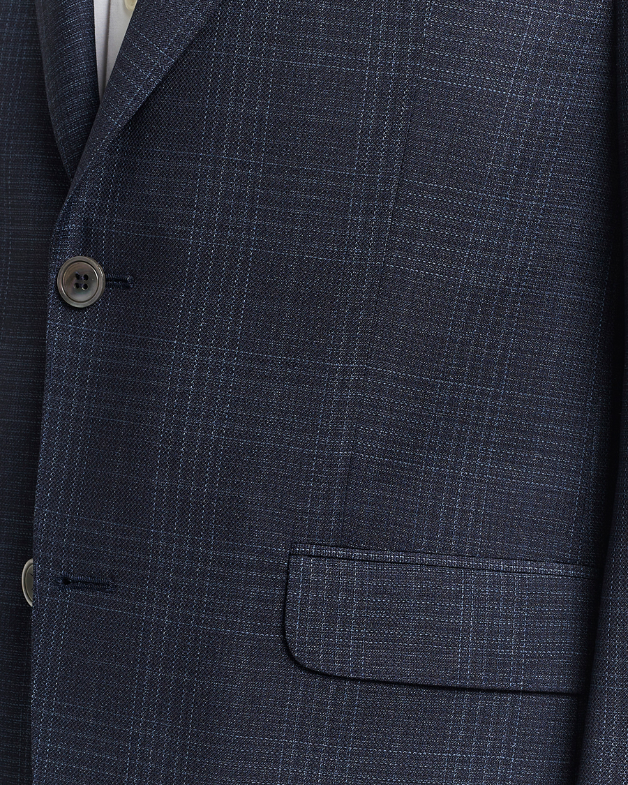 Herre | Blazere & jakker | Oscar Jacobson | Fogerty Mini Check Wool Blazer Navy