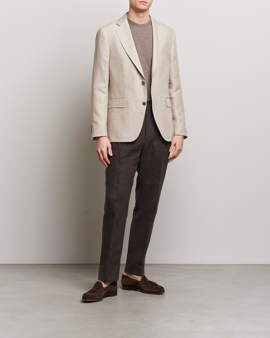 Herre | Blazere & jakker | Oscar Jacobson | Fogerty Linen Blazer Beige