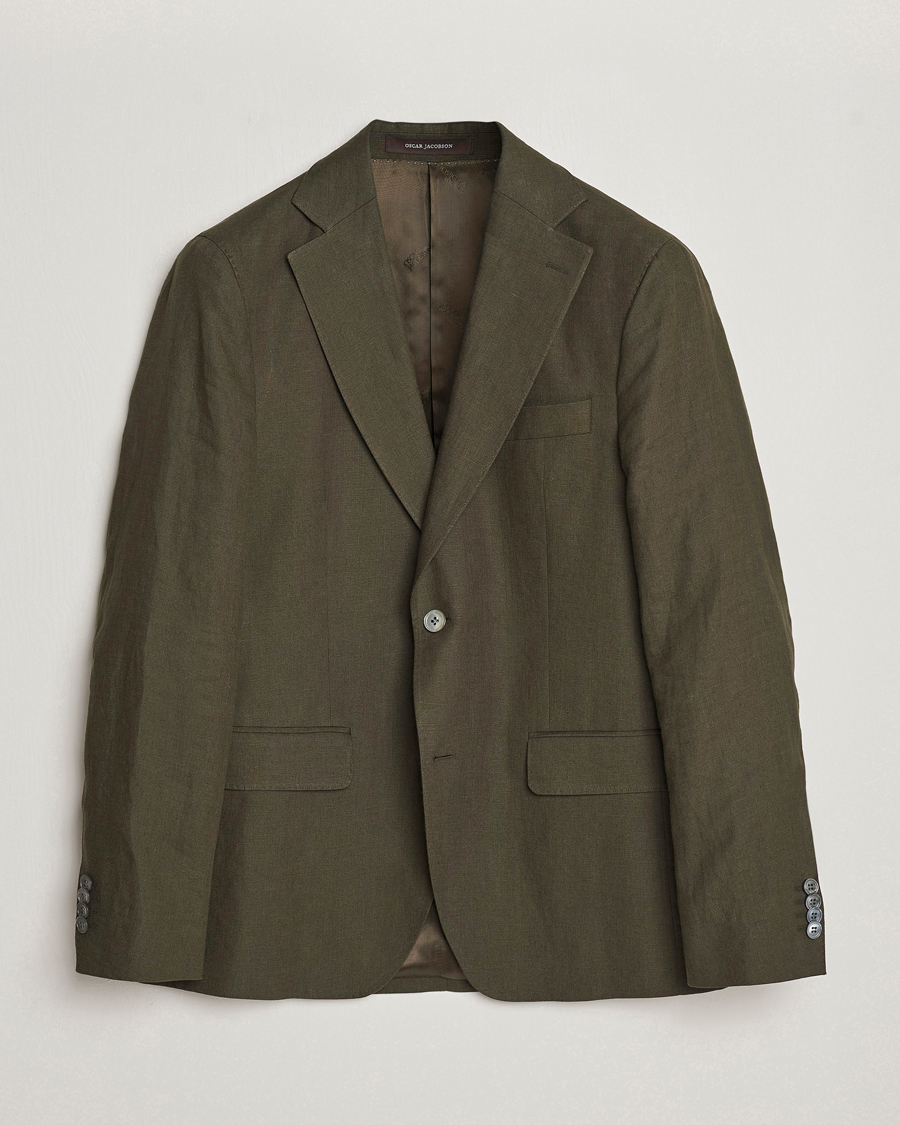 Herre | Blazere & jakker | Oscar Jacobson | Fogerty Linen Blazer Olive