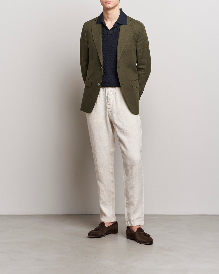 Herre | Blazere & jakker | Oscar Jacobson | Fogerty Linen Blazer Olive