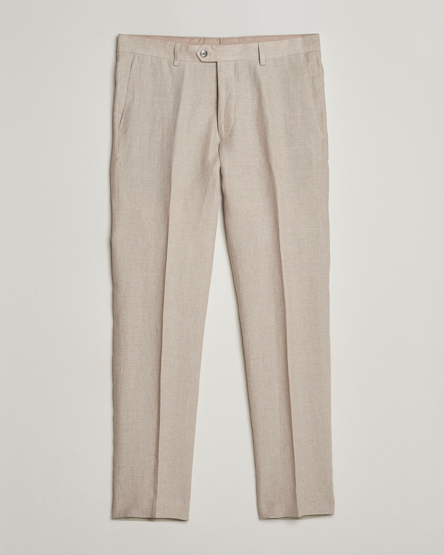 Herre |  | Oscar Jacobson | Denz Linen Trousers Beige