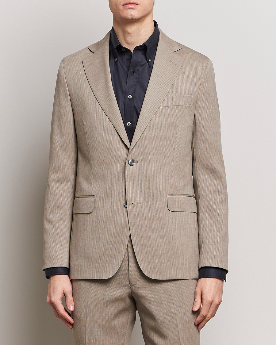 Herre | Jakkesæt | Oscar Jacobson | Fogerty Wool Blazer Beige