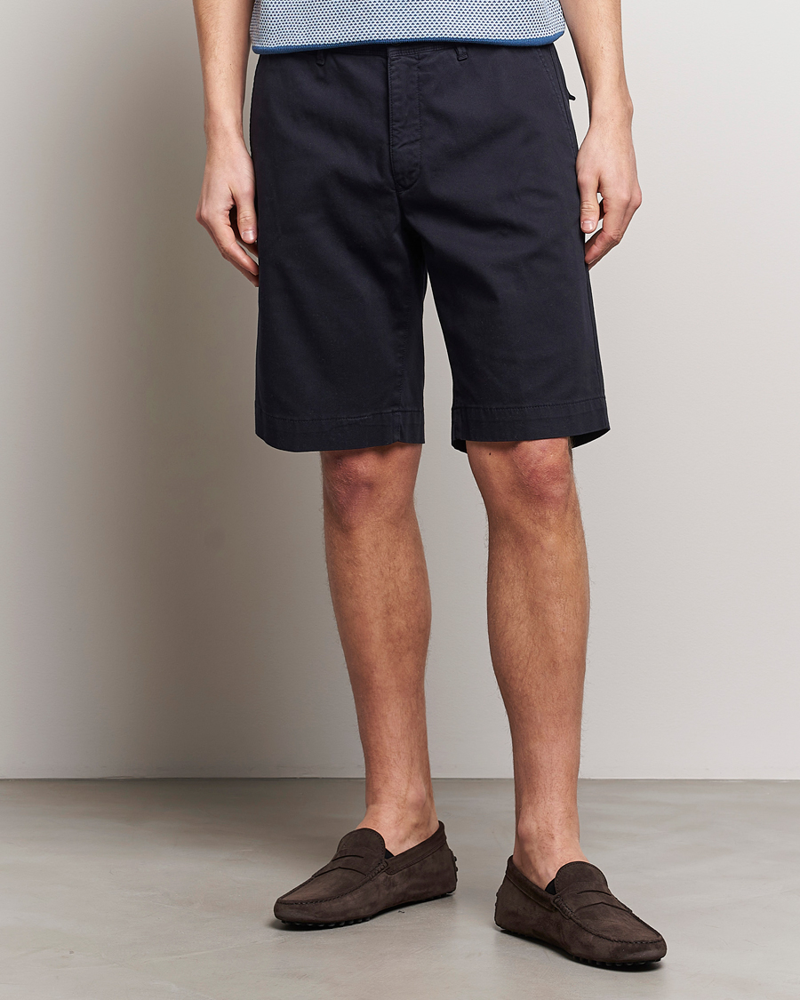 Herre | Klær | Oscar Jacobson | Teodor Cotton Shorts Navy