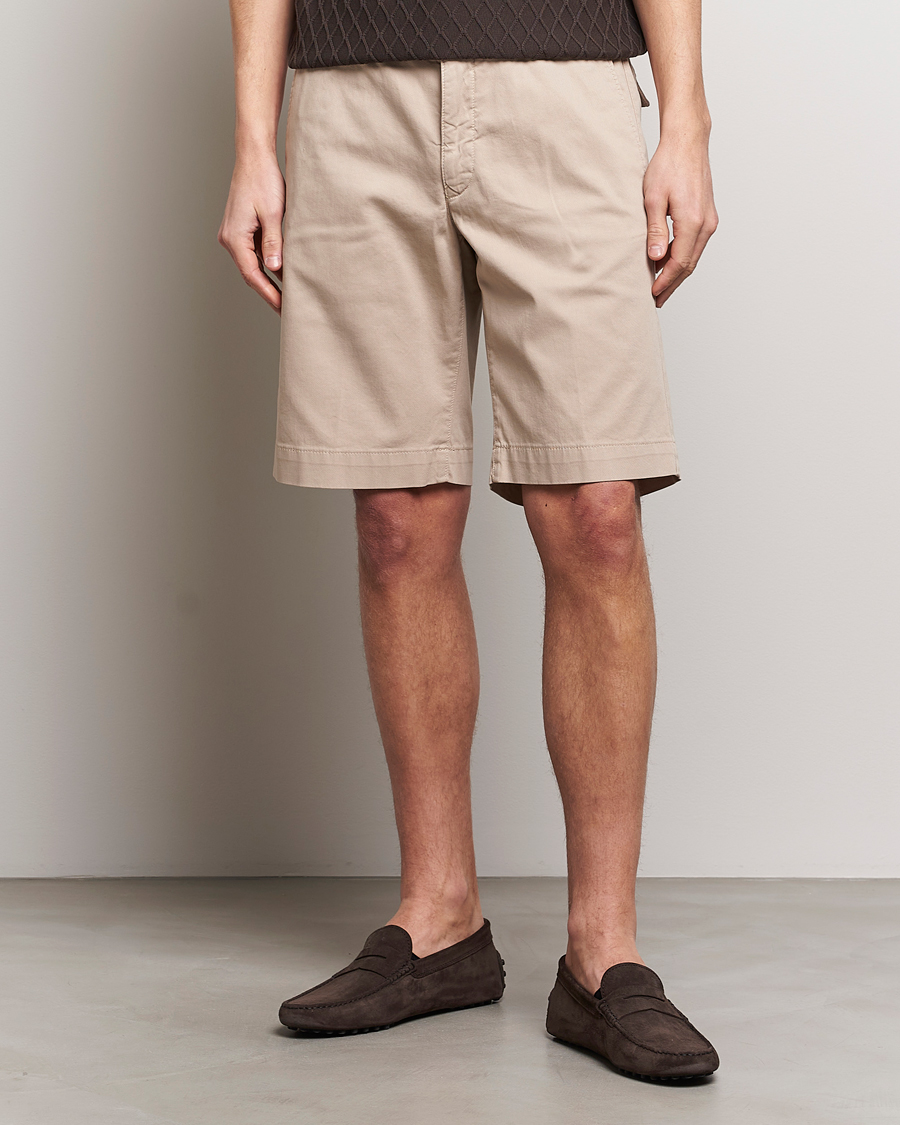 Herre | Chinosshorts | Oscar Jacobson | Teodor Cotton Shorts Beige