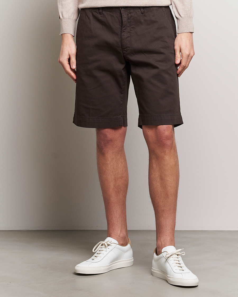 Herre | Chino shorts | Oscar Jacobson | Teodor Cotton Shorts Brown