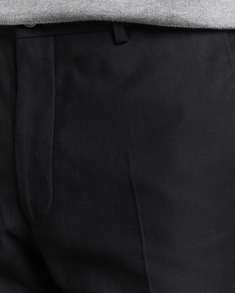 Herre | Bukser | Oscar Jacobson | Decker Cotton Trousers Black