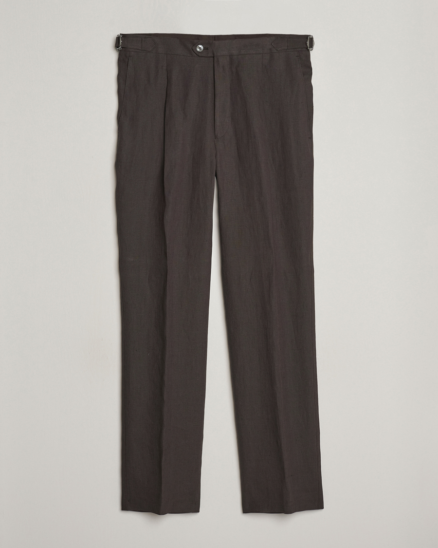 Herre |  | Oscar Jacobson | Delon Linen Trousers Brown