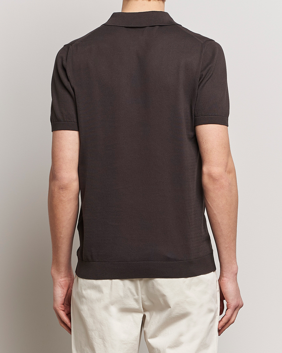 Herre | Polotrøjer | Oscar Jacobson | Otto Short Sleeve Zip Polo Brown