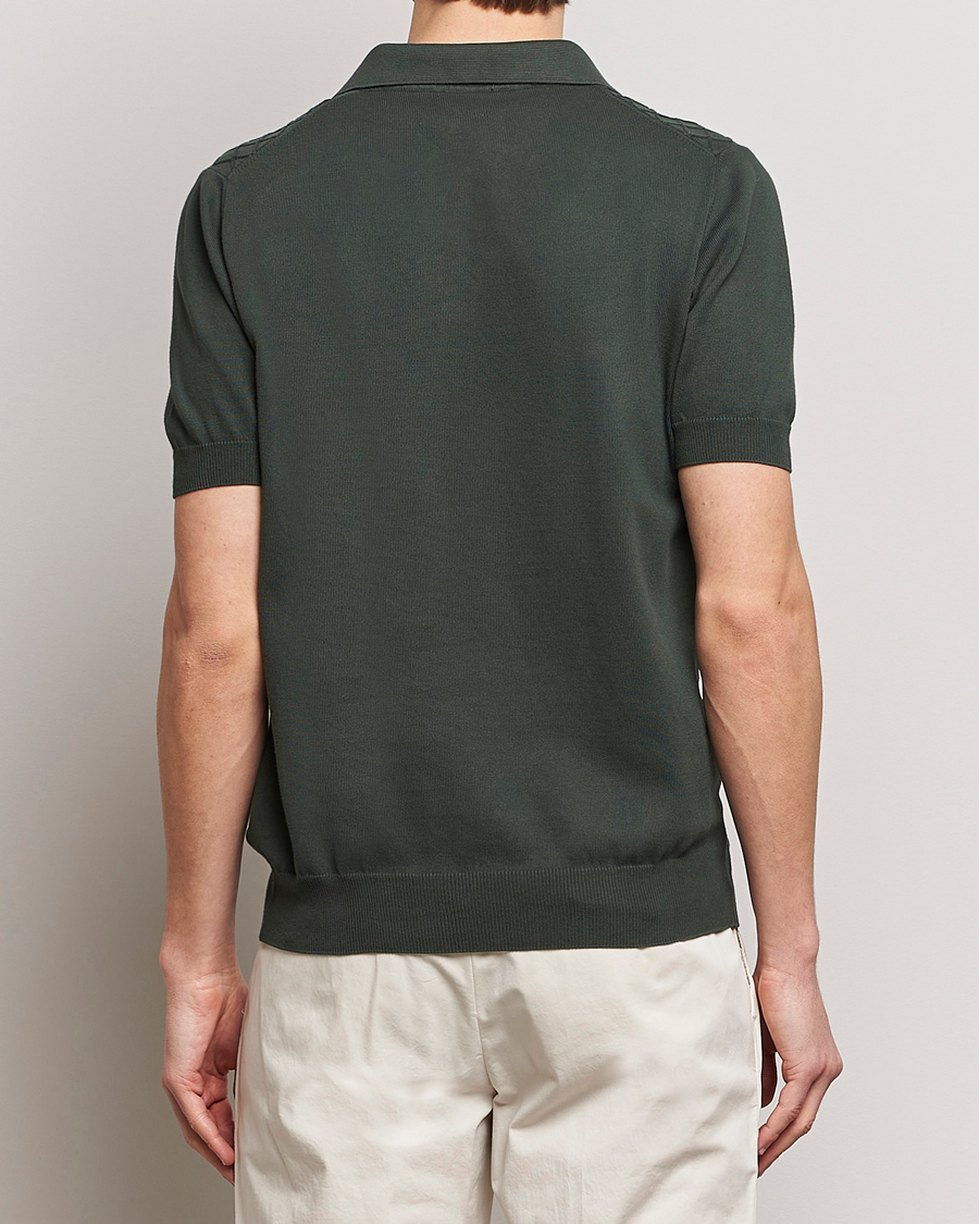 Herre | Polotrøjer | Oscar Jacobson | Mirza Structured Cotton Polo Olive