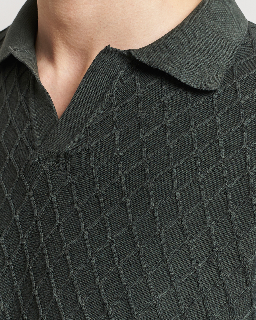 Herre | Polotrøjer | Oscar Jacobson | Mirza Structured Cotton Polo Olive