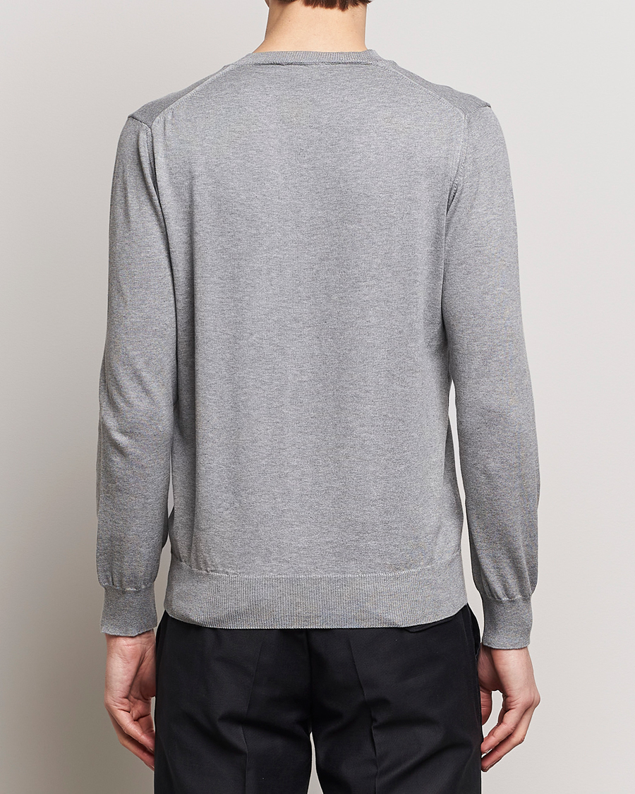 Herre | Trøjer | Oscar Jacobson | Valdemar Cotton Crew Neck Light Grey