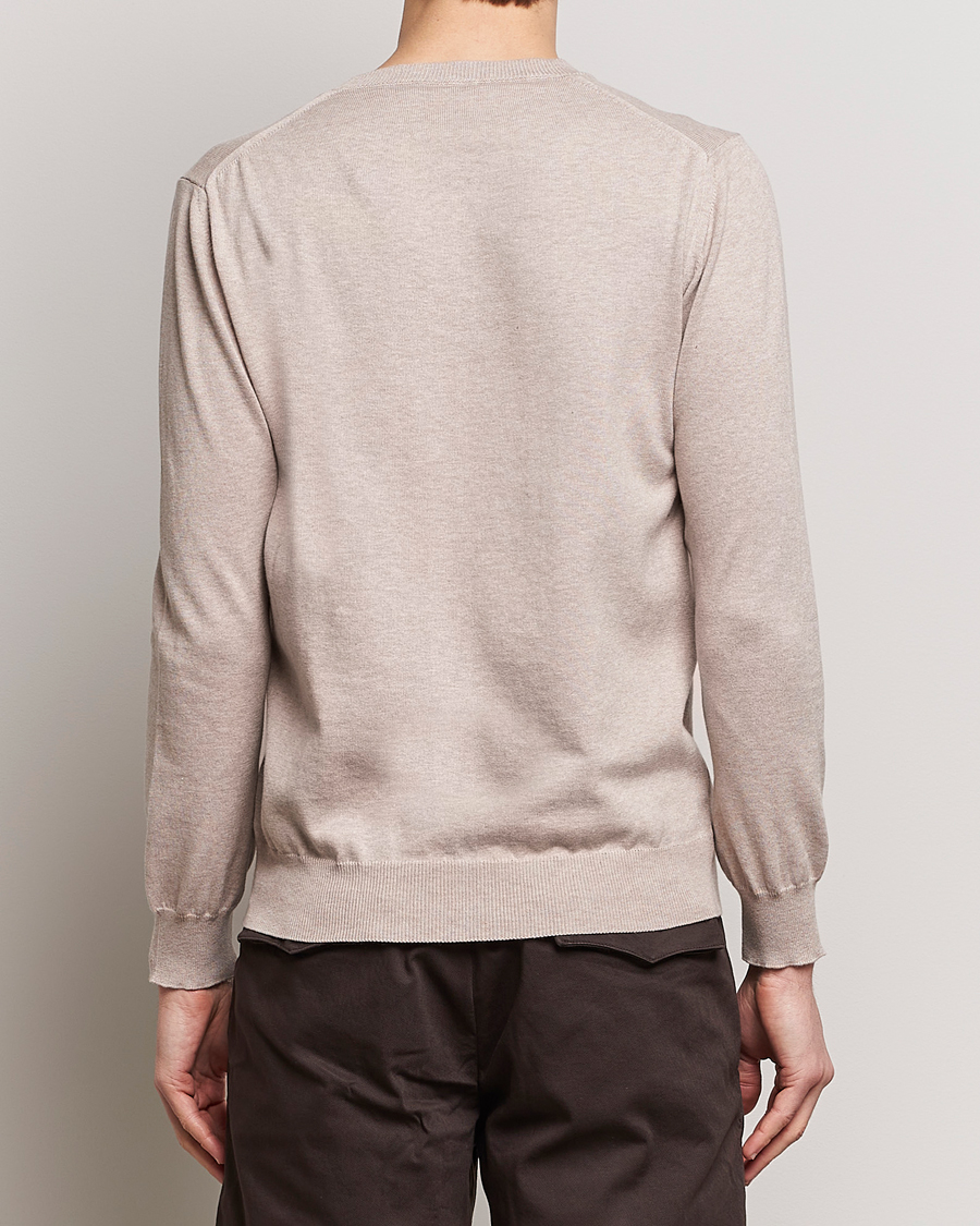 Herre | Trøjer | Oscar Jacobson | Valdemar Cotton Crew Neck Beige