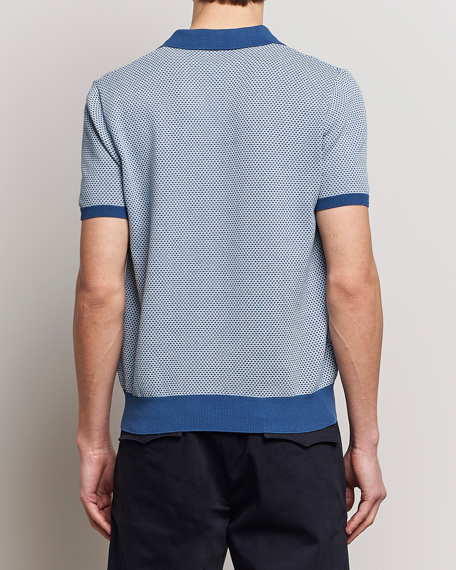 Herre | Polotrøjer | Oscar Jacobson | Dalius Structured Cotton Polo Blue