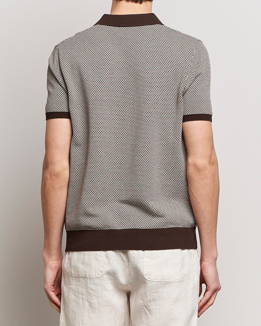 Herre | Polotrøjer | Oscar Jacobson | Dalius Structured Cotton Polo Brown