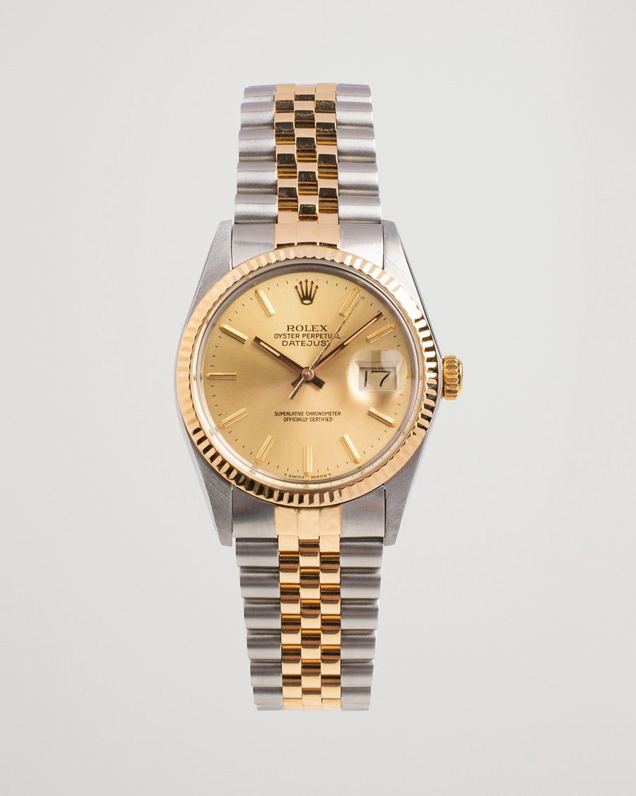 Herre | Rolex Pre-Owned Datejust 16013 Oystert Perpetual G/S Silver | Rolex Pre-Owned | Datejust 16013 Oystert Perpetual G/S Silver