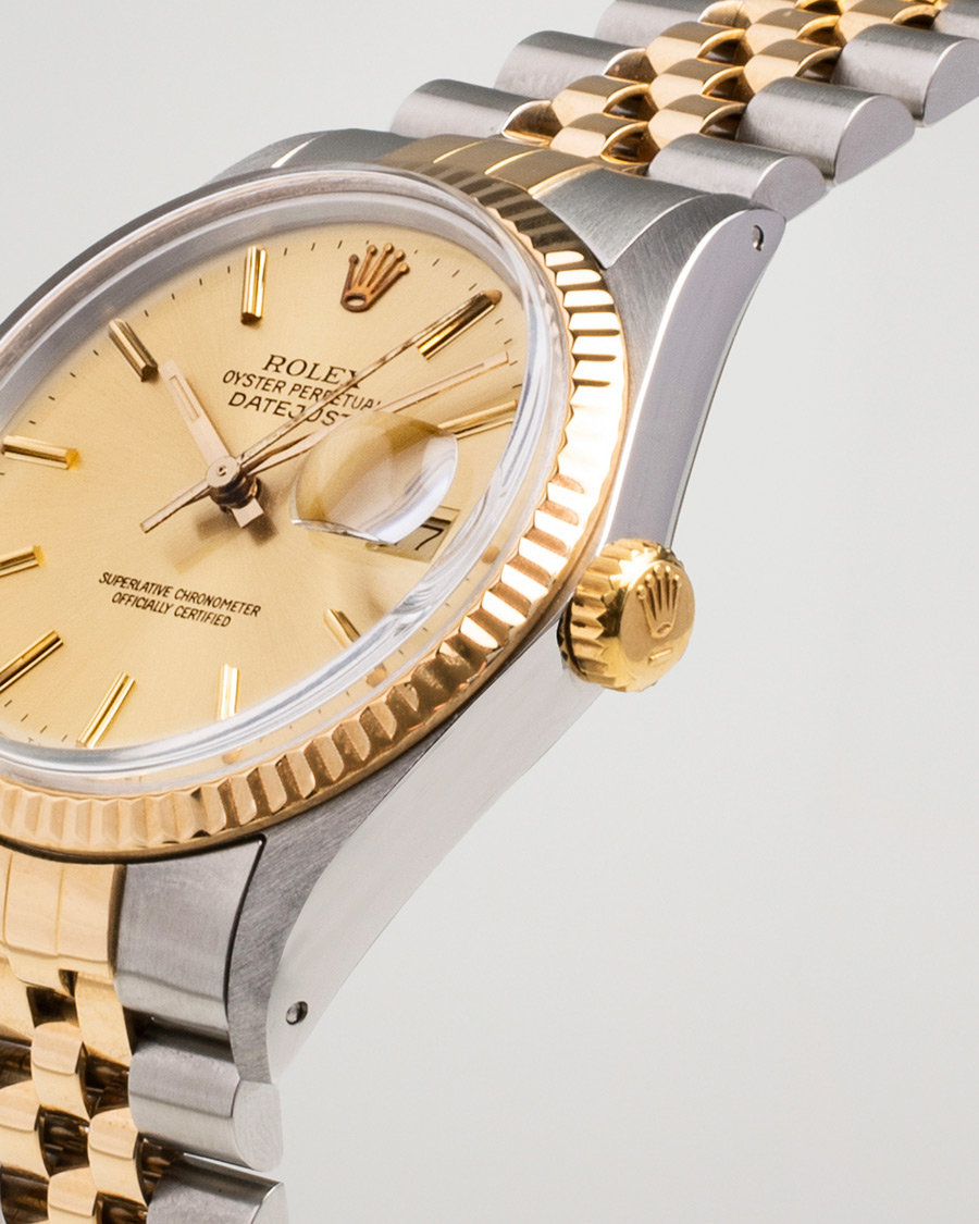 Herre | Rolex Pre-Owned Datejust 16013 Oystert Perpetual G/S Silver | Rolex Pre-Owned | Datejust 16013 Oystert Perpetual G/S Silver