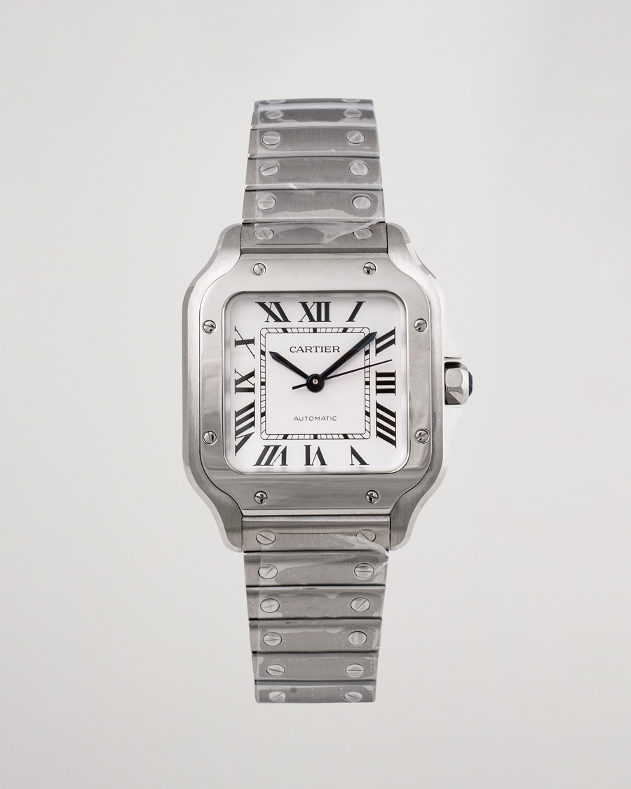 Herre | Cartier Pre-Owned Santos De Cartier WSSA0029 Steel White Silver | Cartier Pre-Owned | Santos De Cartier WSSA0029 Steel White Silver