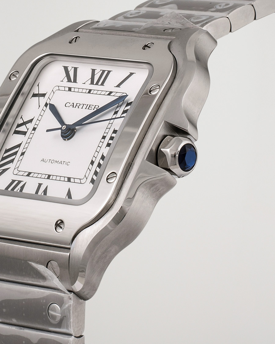 Herre | Cartier Pre-Owned Santos De Cartier WSSA0029 Steel White Silver | Cartier Pre-Owned | Santos De Cartier WSSA0029 Steel White Silver