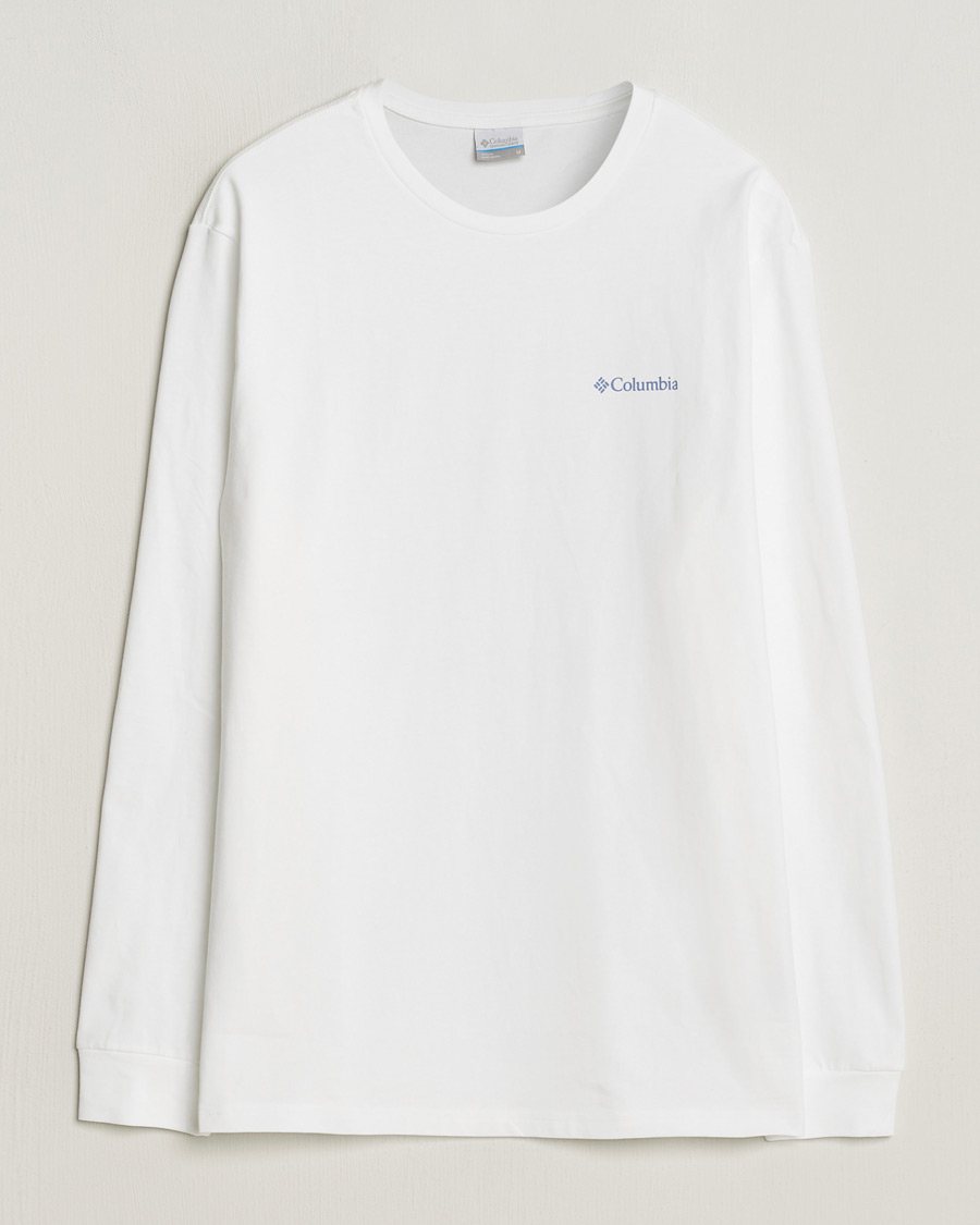 Herre | T-Shirts | Columbia | Explorers Canyon Long Sleeve T-Shirt White