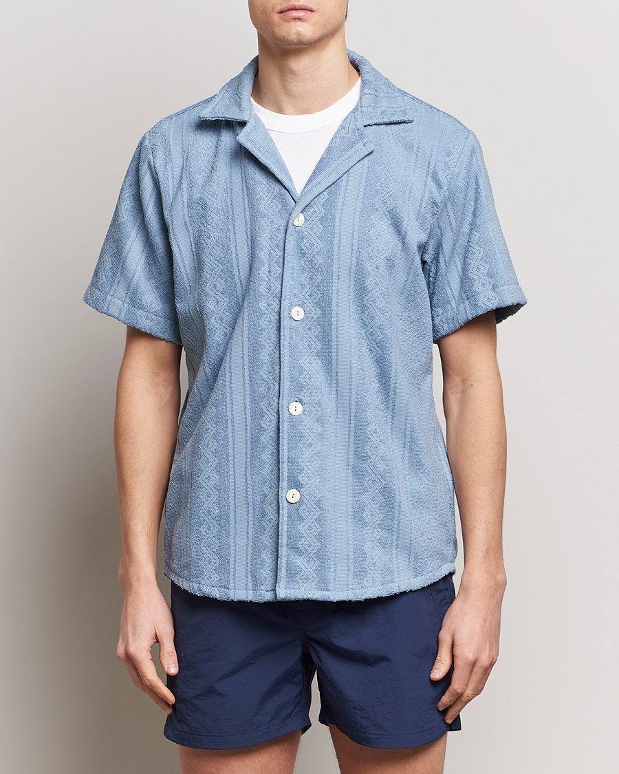 Herre | Terry | OAS | Terry Cuba Short Sleeve Shirt Ancora