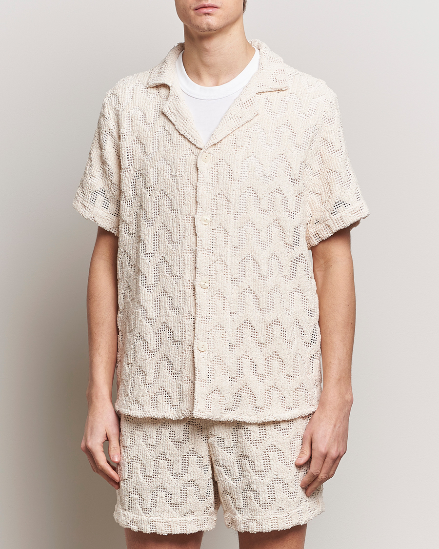 Herre | Tøj | OAS | Atlas Cuba Crochet Shirt Off White