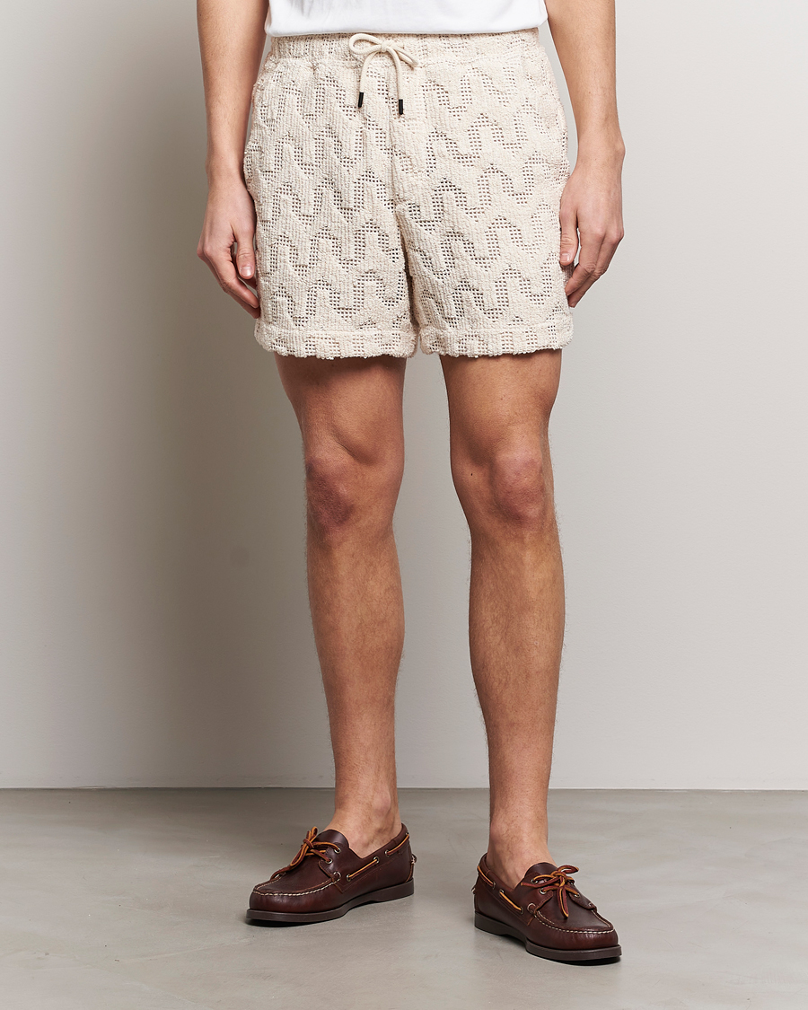 Herre | Tøj | OAS | Atlas Cuba Crochet Shorts Off White