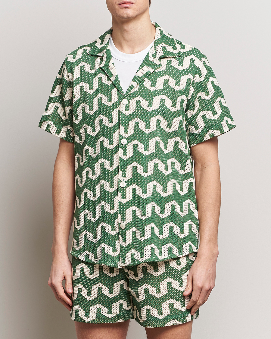 Herr | Kläder | OAS | Short Sleeve Cuba Net Shirt Atlas