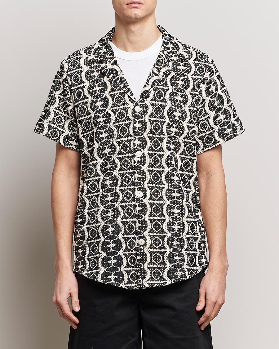 Herre | Kortærmede skjorter | OAS | Short Sleeve Cuba Net Shirt Hypnotise
