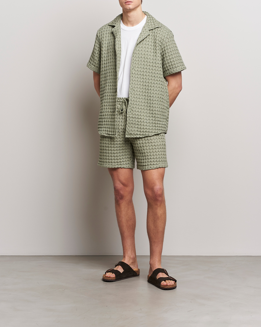Herre | Shorts | OAS | Porto Waffle Shorts Dusty Green
