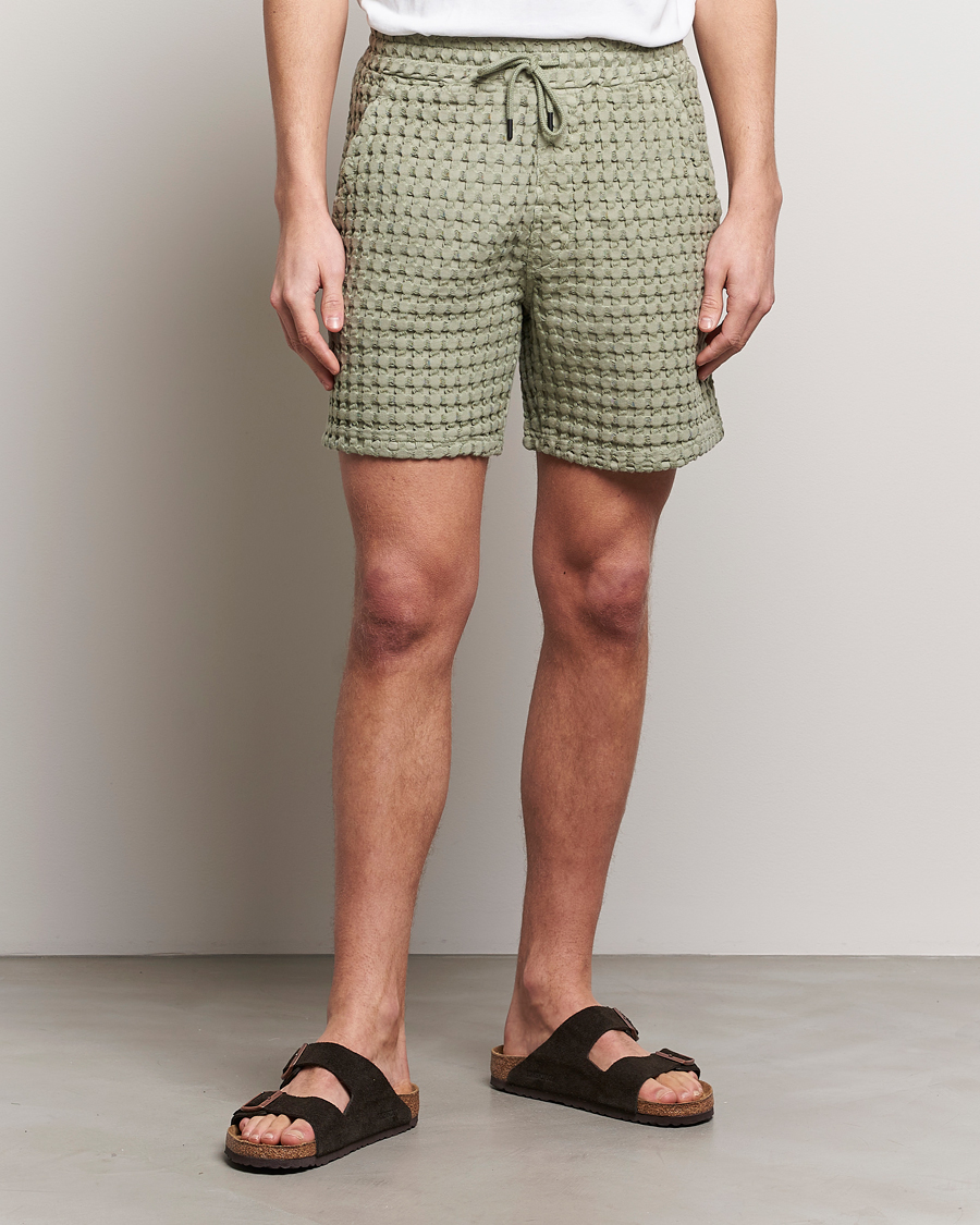 Herre | Tøj | OAS | Porto Waffle Shorts Dusty Green