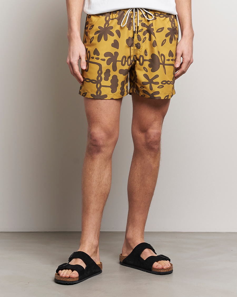 Herr | Kläder | OAS | Printed Swimshorts Galbanum