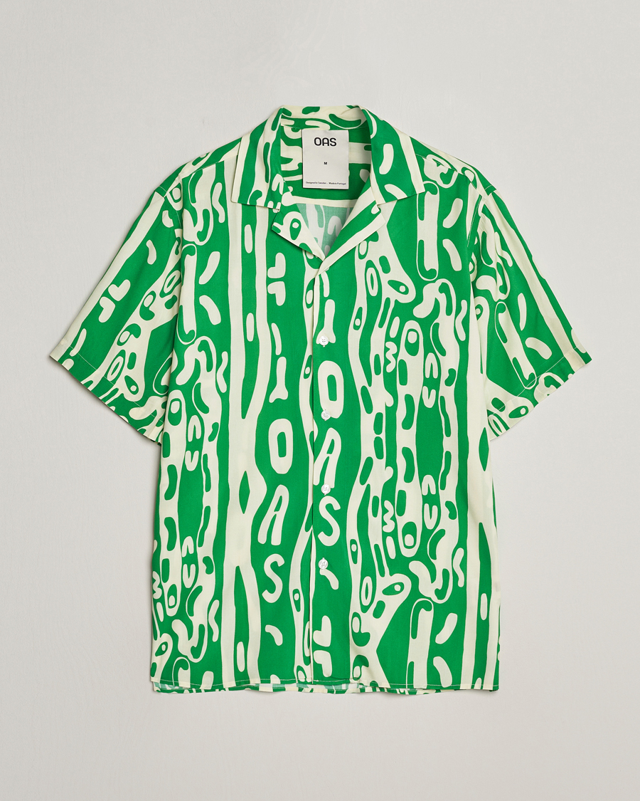 Herre | Skjorter | OAS | Viscose Resort Short Sleeve Shirt Verdant