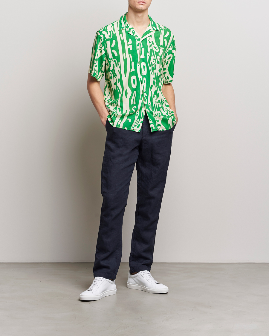 Herre | Skjorter | OAS | Viscose Resort Short Sleeve Shirt Verdant