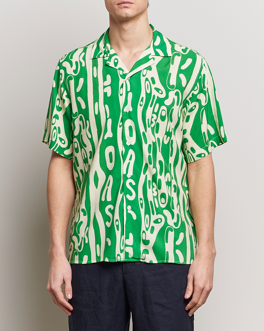 Herre | Skjorter | OAS | Viscose Resort Short Sleeve Shirt Verdant