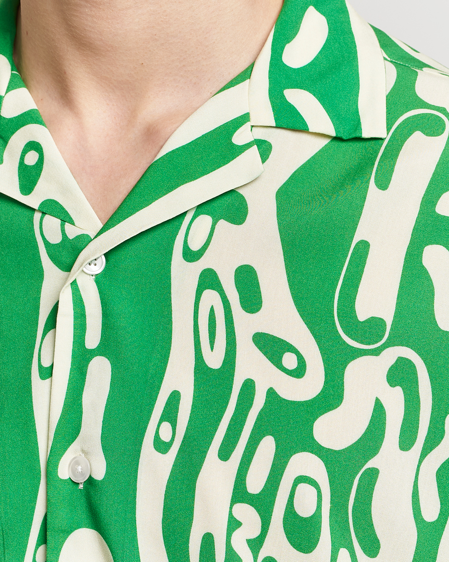 Herre | Skjorter | OAS | Viscose Resort Short Sleeve Shirt Verdant