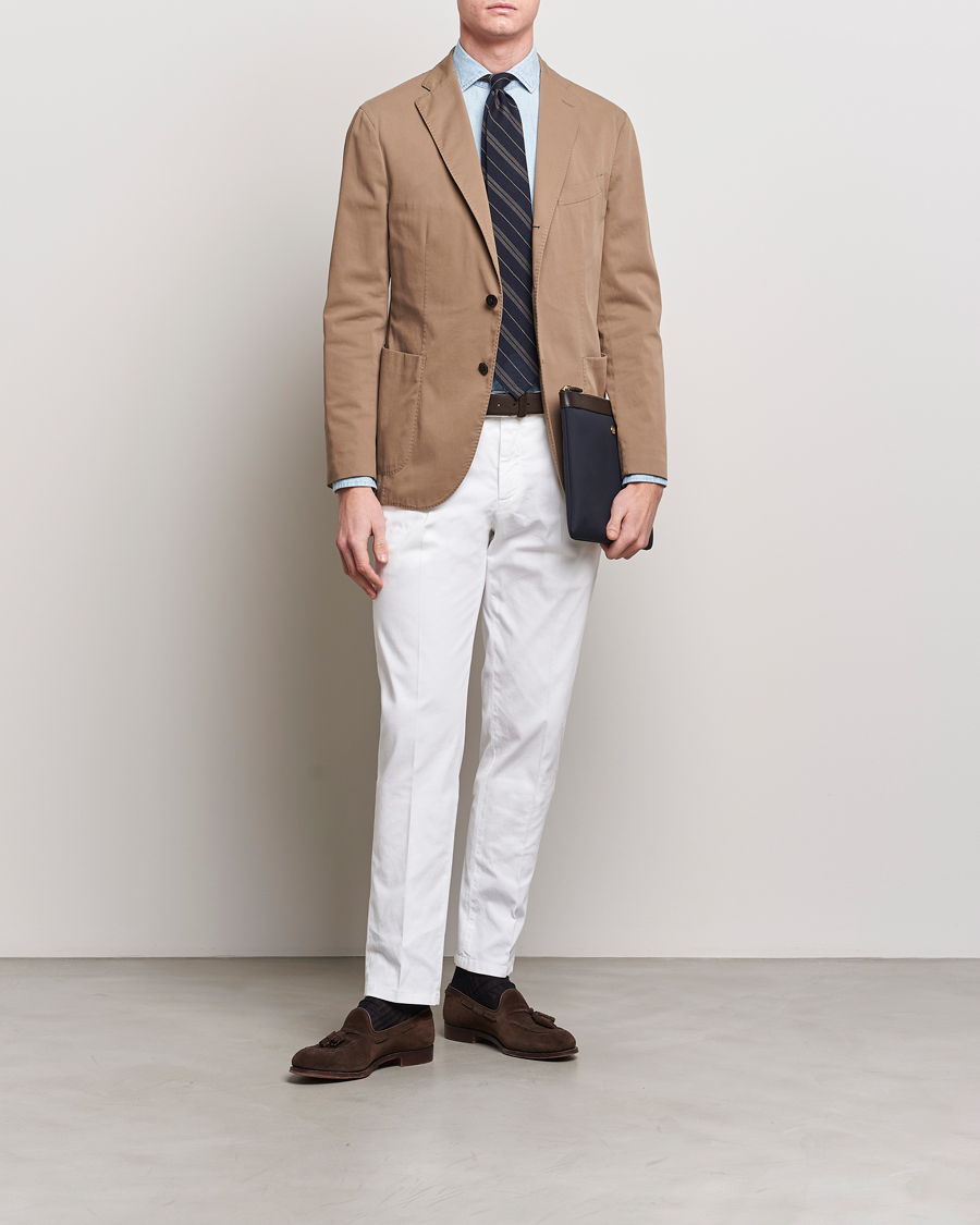 Herre | Blazere & jakker | Boglioli | K Jacket Cotton Stretch Blazer Beige