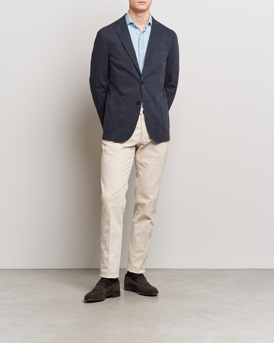 Herre | Blazere & jakker | Boglioli | K Jacket Cotton Stretch Blazer Navy