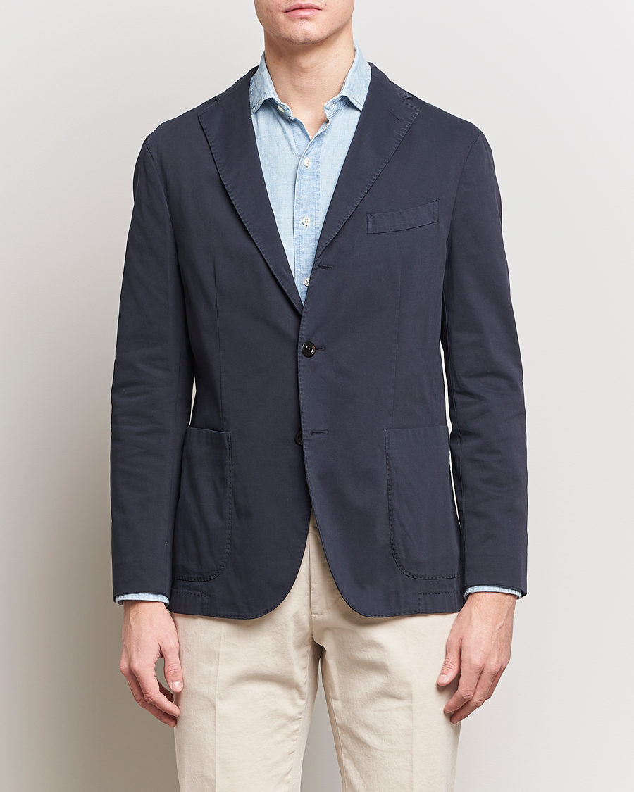 Herre | Blazere & jakker | Boglioli | K Jacket Cotton Stretch Blazer Navy