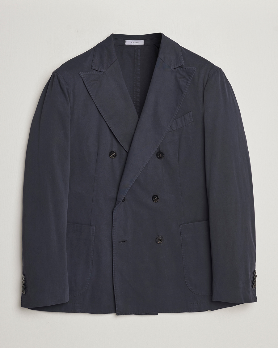 Herre | Blazere & jakker | Boglioli | K Jacket Double Breasted Cotton Blazer Navy