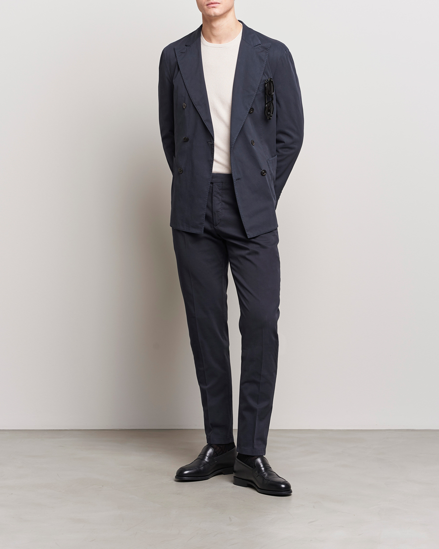 Herre | Blazere & jakker | Boglioli | K Jacket Double Breasted Cotton Blazer Navy