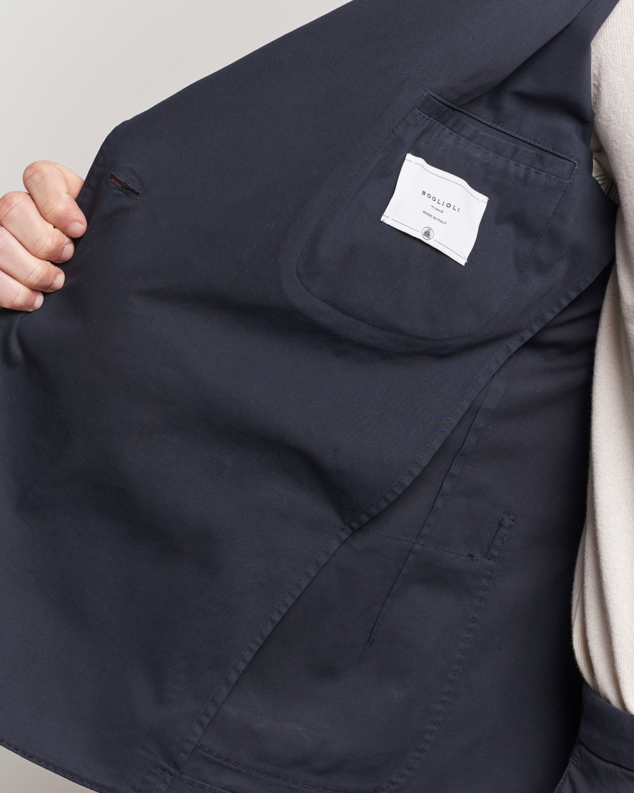 Herre | Blazere & jakker | Boglioli | K Jacket Double Breasted Cotton Blazer Navy