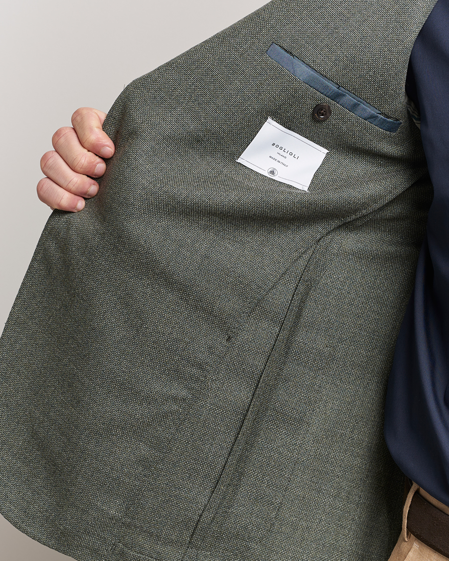 Herre | Blazere & jakker | Boglioli | K Jacket Wool Hopsack Blazer Sage Green