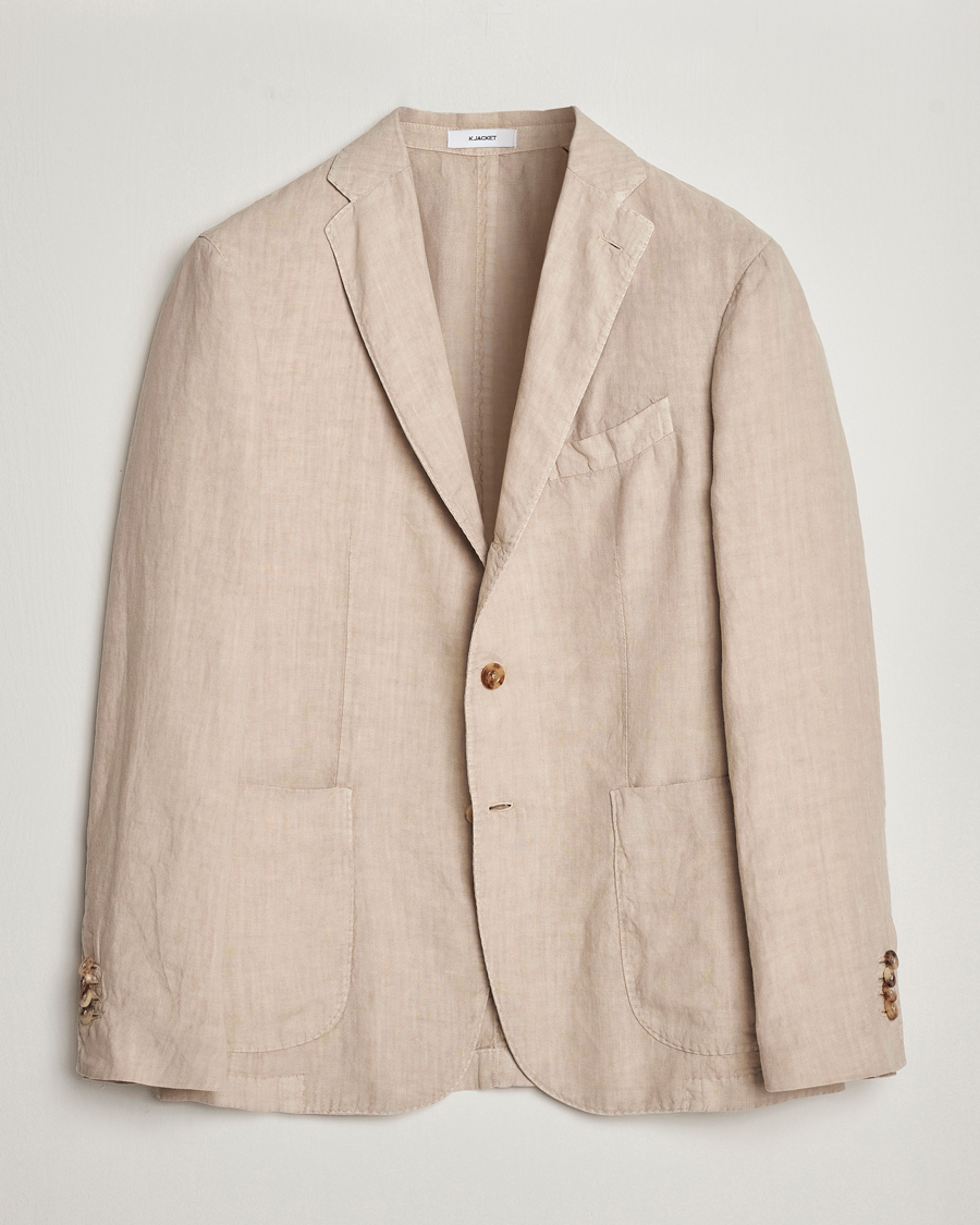Herre | Blazere & jakker | Boglioli | K Jacket Linen Blazer Light Beige