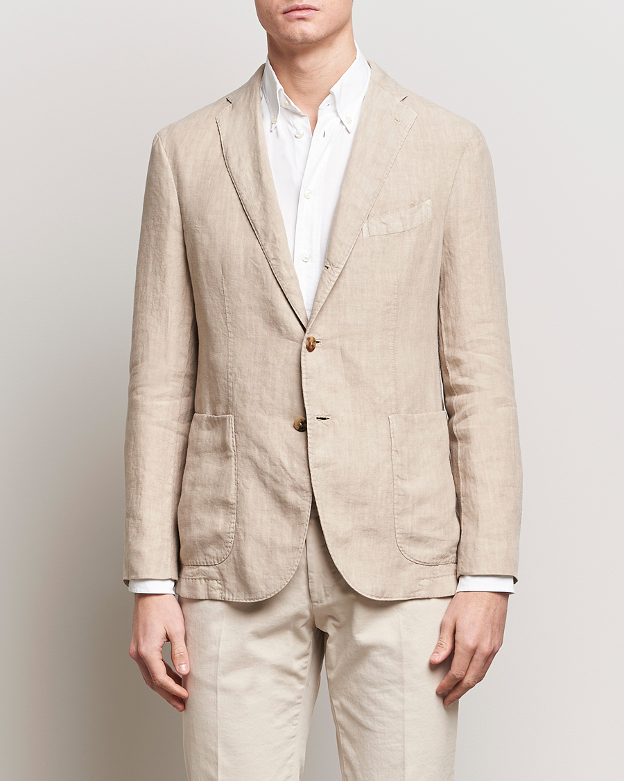 Herre | Blazere & jakker | Boglioli | K Jacket Linen Blazer Light Beige